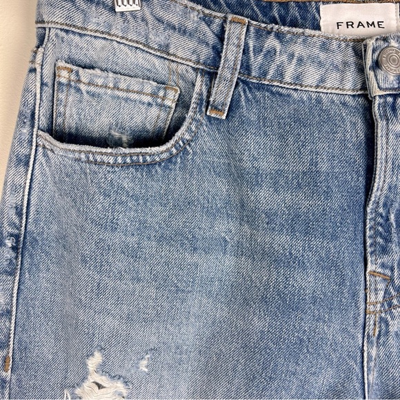 Frame | The Low Boot Low Rise Bootcut Distressed Patch Jeans | 28 - Picture 8 of 15